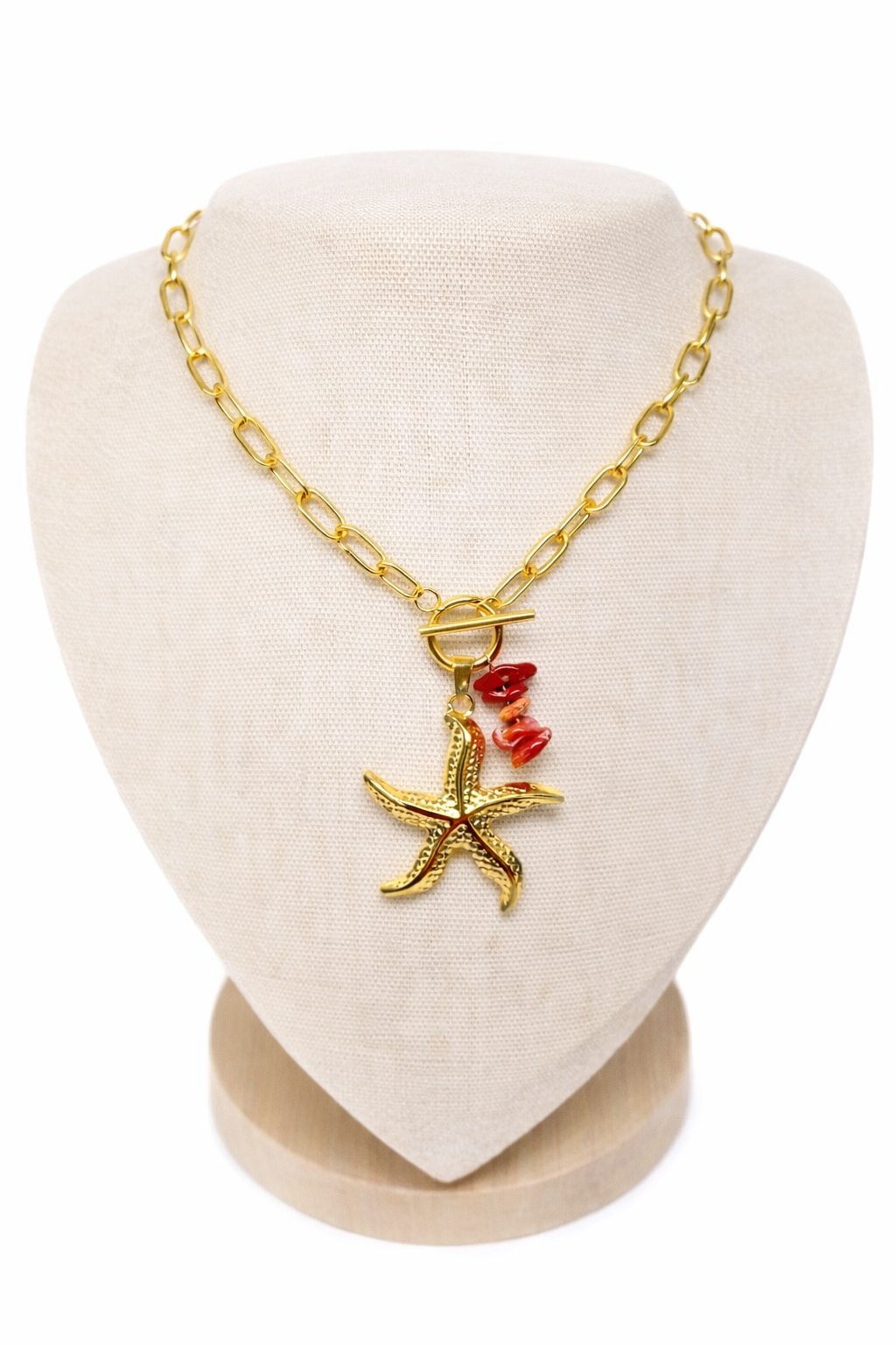Coral Star Necklace